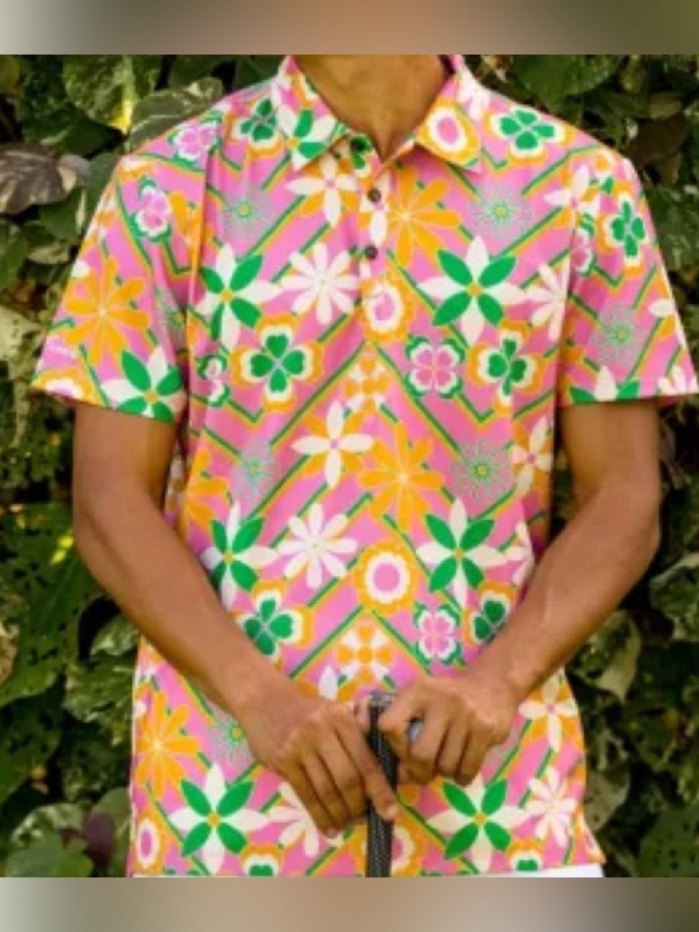 Kenny Flowers Limited Edition Acapulco Floral Hawaiian Retro Golf Polo Shirt L